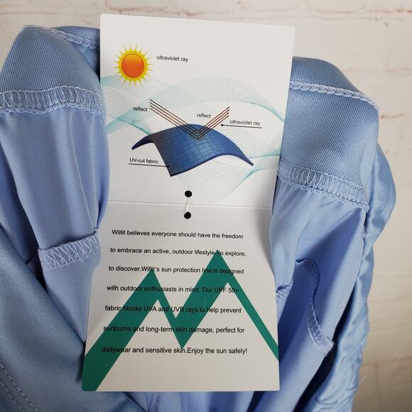 NEW Willit Ulta Soft Wide Leg Capri XL Baby Blue Pull On Lightweight Stretch UPF - Picture 6 of 16